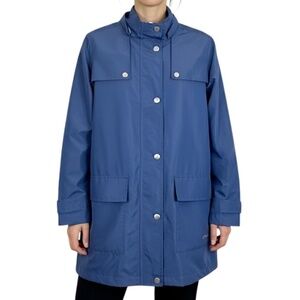 ETAGE Denmark blue boxy wind resistant waterproof lightweight rain jacket S